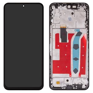 Pantalla LCD puede usarse con Huawei Honor X8, negro, con marco, High Copy, TFY LX1 TFY LX2 TFY LX3