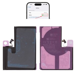 Batería puede usarse con iPhone 13 Pro Max, Li ion, 3.85 V, 4352 mAh, sin mensaje de error, A2653 , genuine IC