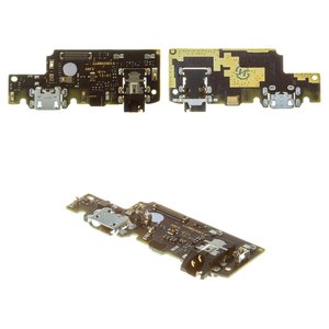Шлейф для Xiaomi Redmi Note 5, Redmi Note 5 Pro, конектора навушників, конектора зарядки, з мікрофоном, з компонентами, Original PRC , плата зарядки
