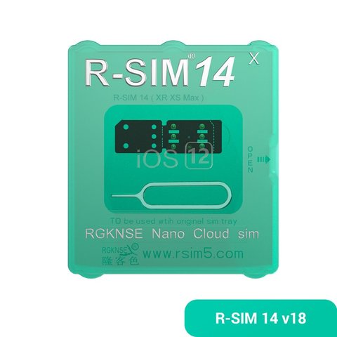 Смарт картка R Sim 14 v18 для iPhone XR XS MAX  X 8 8 Plus 7 7 Plus 6s 6s Plus 6 6 Plus 5 SE  5s
