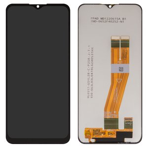 Дисплей для Samsung A025F DS Galaxy A02s, M025 Galaxy M02s, чорний, без рамки, Original PRC , з жовтим шлейфом, 160,5x72 mm 