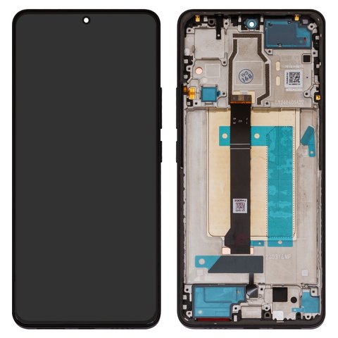 Дисплей для Xiaomi Poco F6, чорний, з рамкою, Original PRC , 24069PC21G, 24069PC21I