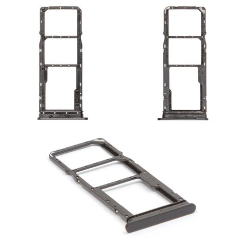 Тримач SIM карти для Samsung A055 Galaxy A05, чорний, dual SIM