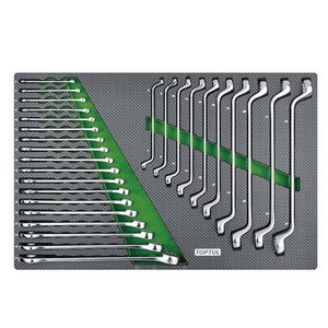 Набор комбинированных и накидных ключей TOPTUL GED2813