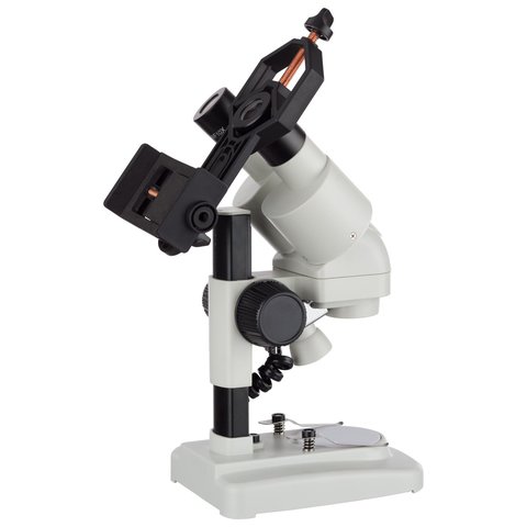 Портативный стереомикроскоп AmScope SE120Z-TMD с держателем для смартфона