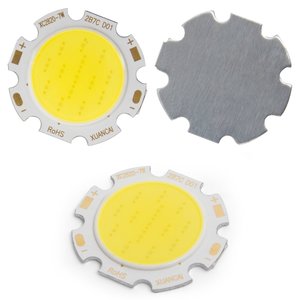 COB LED Chip 7 W (cold white, 650 lm, 28 mm, 300 mA, 21-23 V) COB LED Chip 7 W (cold white, 650 lm, 28 mm, 300 mA, 21-23 V)